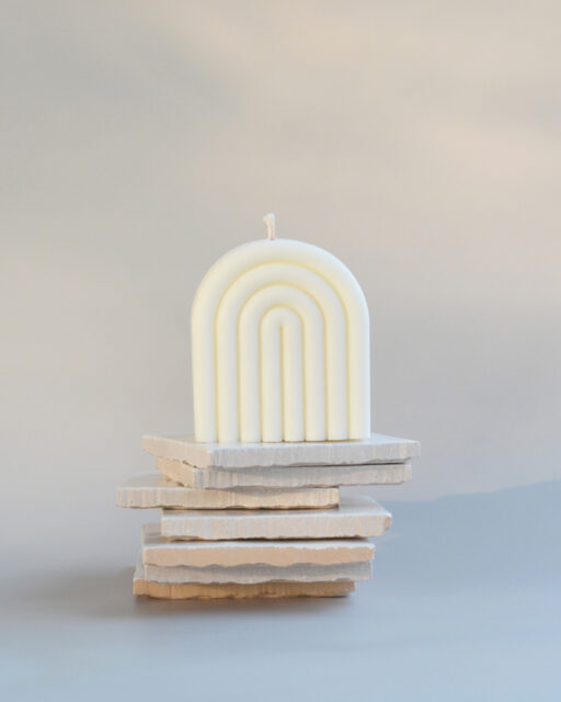 Bougie "Arc-en-ciel" - Ideon Création