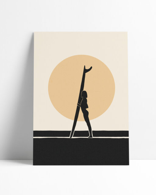 Carte Postale Surf Sunset - Idéon Création