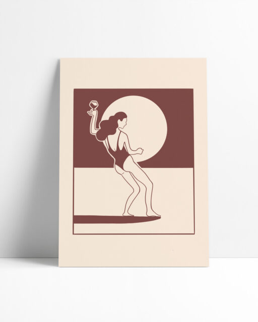 Carte Postale Wine and Surf - Idéon Création