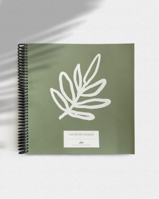 Carnet de croquis vert - Idéon Création