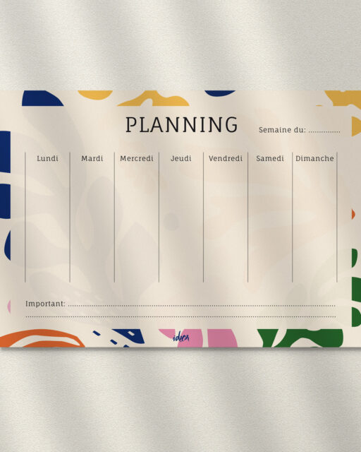 Semainier Matisse - Idéon Création