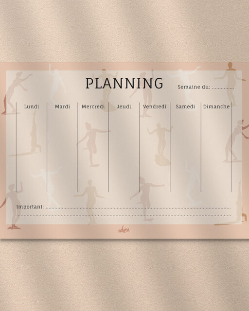 Semainier Surfeuses - Idéon Création